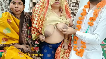 Sizzling Indian Newlyweds’ First Night Turns Wild With Mil Threesome Fuck Fest