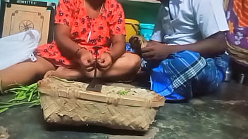 Sizzling Tamil Aunty Chops Veggies While Uncle Gets Handsy With Her Melons